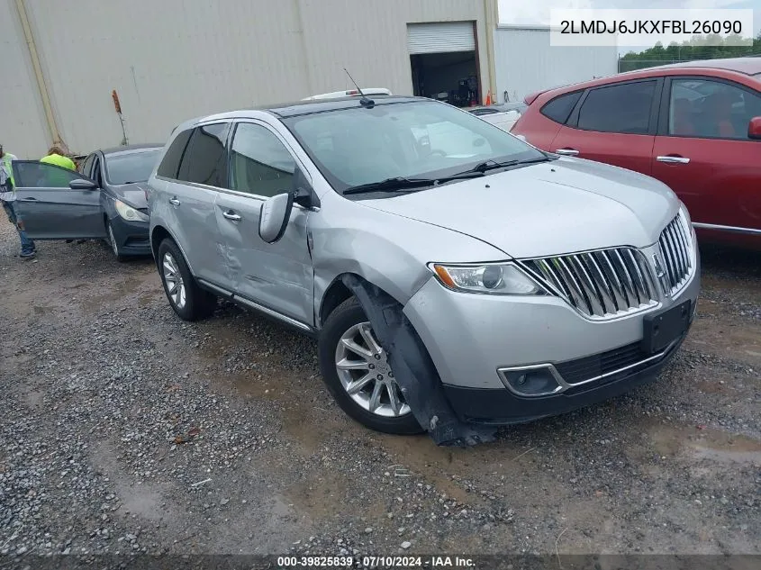 2015 Lincoln Mkx VIN: 2LMDJ6JKXFBL26090 Lot: 39825839