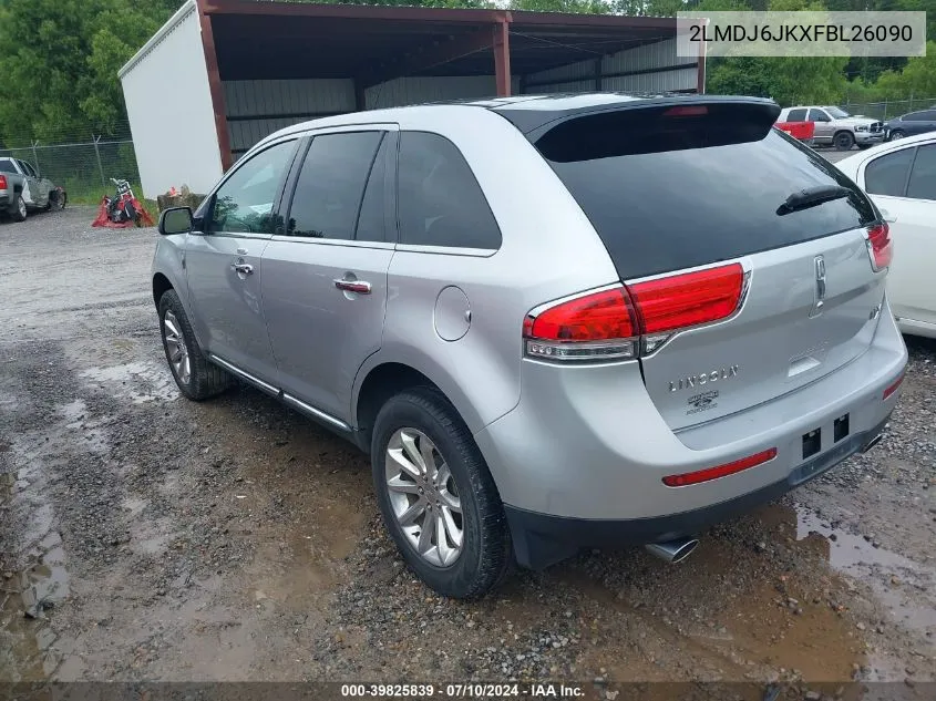 2015 Lincoln Mkx VIN: 2LMDJ6JKXFBL26090 Lot: 39825839