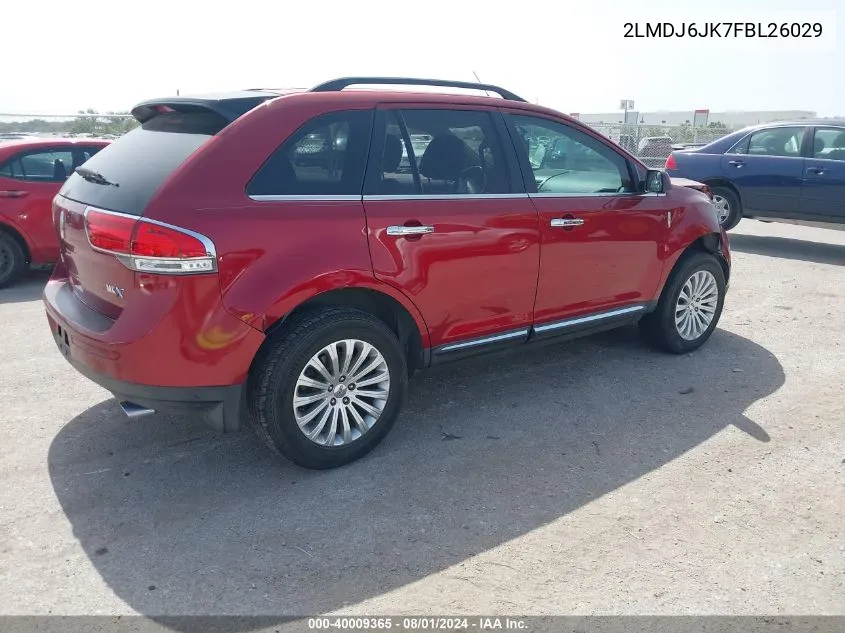 2LMDJ6JK7FBL26029 2015 Lincoln Mkx