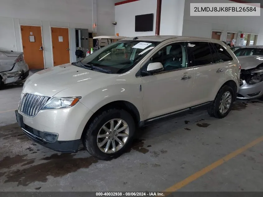 2015 Lincoln Mkx VIN: 2LMDJ8JK8FBL26584 Lot: 40032938