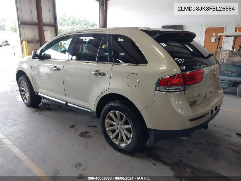 2LMDJ8JK8FBL26584 2015 Lincoln Mkx