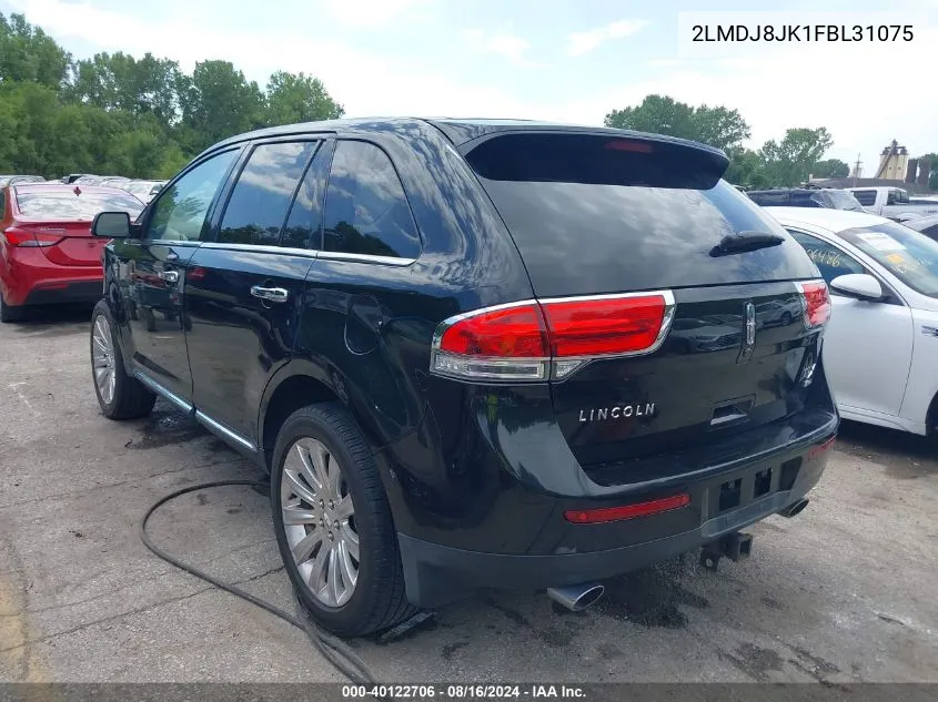 2015 Lincoln Mkx VIN: 2LMDJ8JK1FBL31075 Lot: 40122706