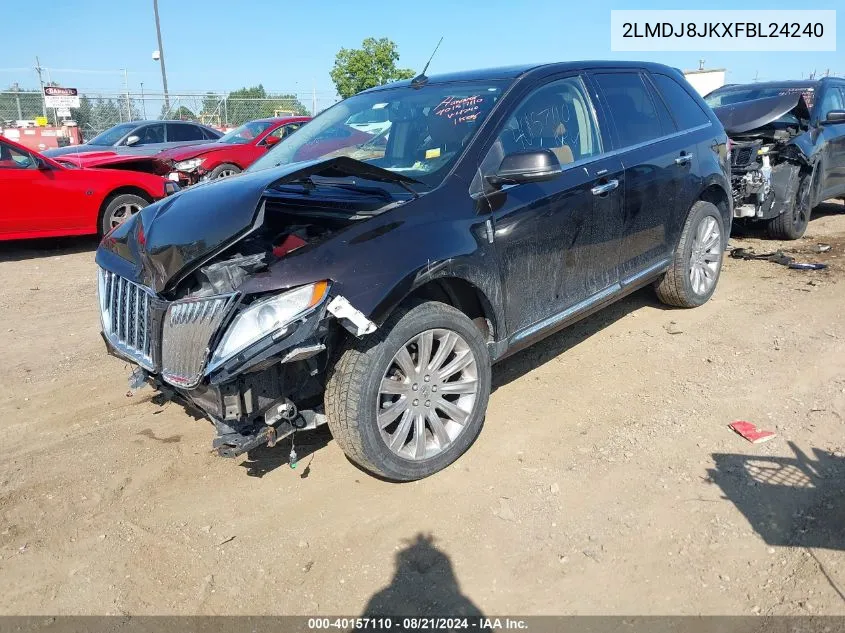 2015 Lincoln Mkx VIN: 2LMDJ8JKXFBL24240 Lot: 40157110