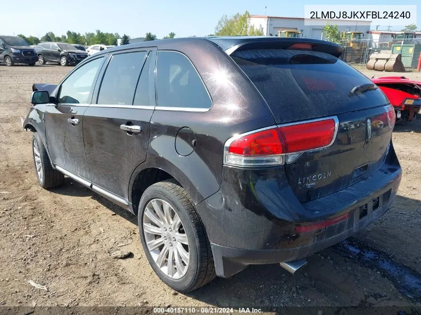 2015 Lincoln Mkx VIN: 2LMDJ8JKXFBL24240 Lot: 40157110