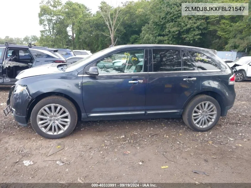 2015 Lincoln Mkx VIN: 2LMDJ8JKXFBL21547 Lot: 40333991