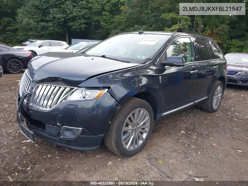 2015 Lincoln Mkx VIN: 2LMDJ8JKXFBL21547 Lot: 40333991