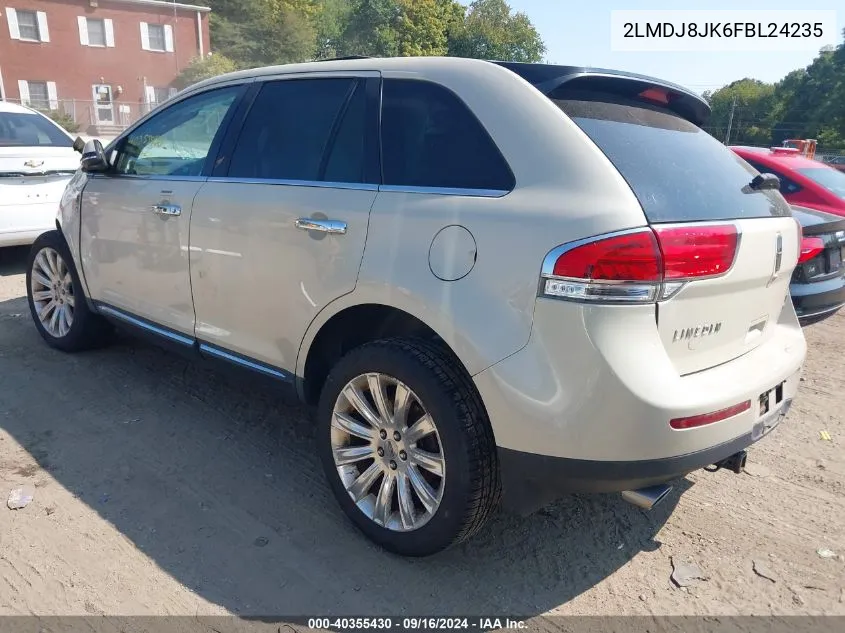 2015 Lincoln Mkx VIN: 2LMDJ8JK6FBL24235 Lot: 40355430