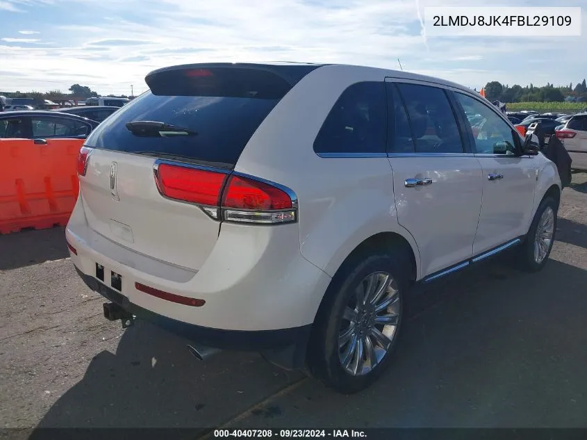 2015 Lincoln Mkx VIN: 2LMDJ8JK4FBL29109 Lot: 40407208