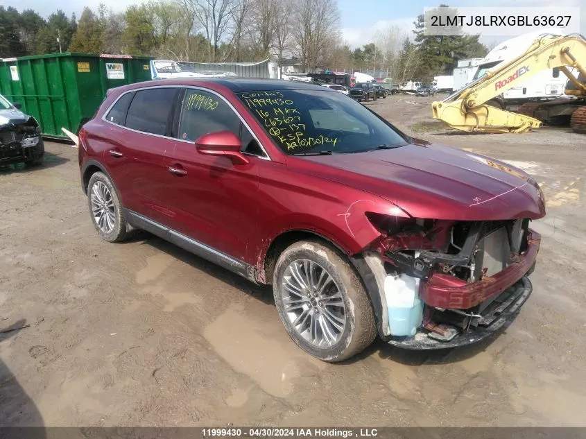 2LMTJ8LRXGBL63627 2016 Lincoln Mkx Reserve