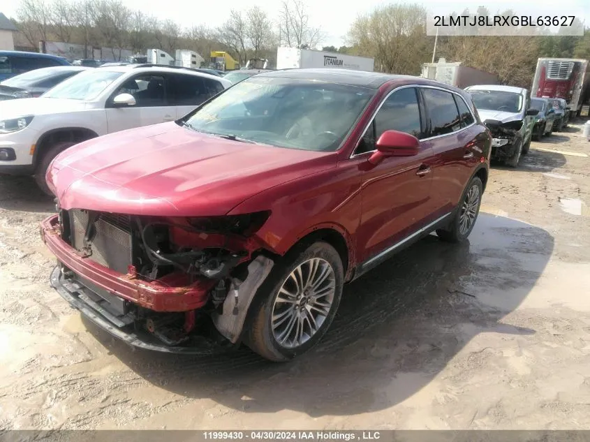 2LMTJ8LRXGBL63627 2016 Lincoln Mkx Reserve