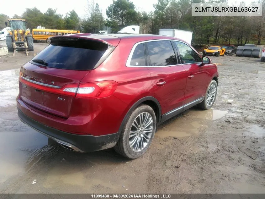 2LMTJ8LRXGBL63627 2016 Lincoln Mkx Reserve