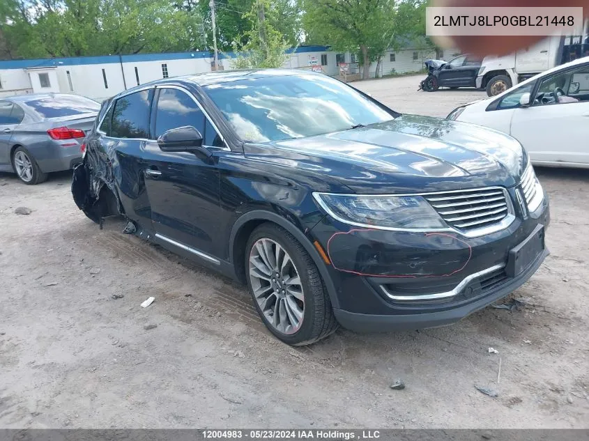 2016 Lincoln Mkx Reserve VIN: 2LMTJ8LP0GBL21448 Lot: 12004983