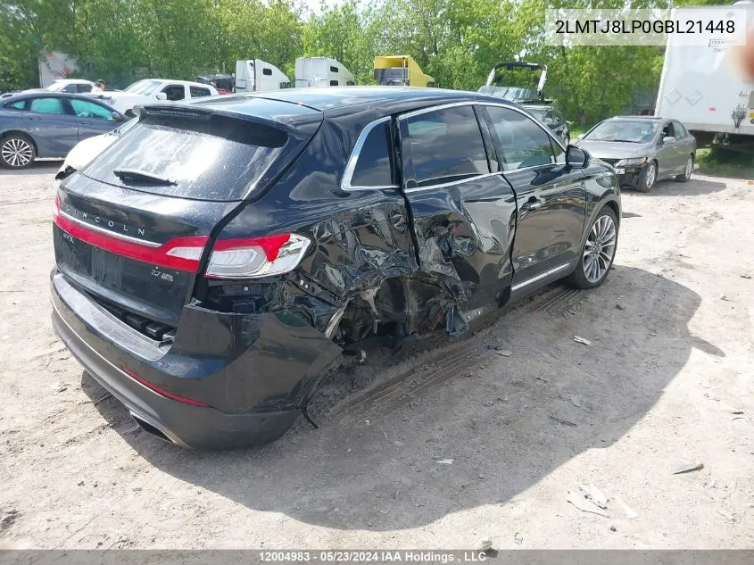 2LMTJ8LP0GBL21448 2016 Lincoln Mkx Reserve