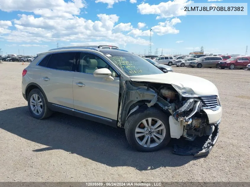 2LMTJ8LP7GBL87382 2016 Lincoln Mkx Reserve