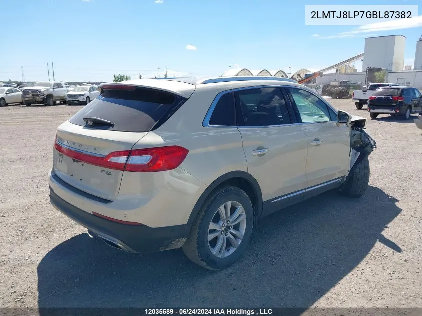 2LMTJ8LP7GBL87382 2016 Lincoln Mkx Reserve