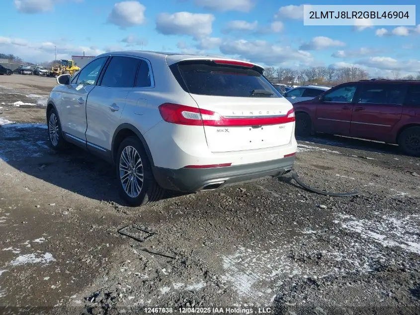 2LMTJ8LR2GBL46904 2016 Lincoln Mkx