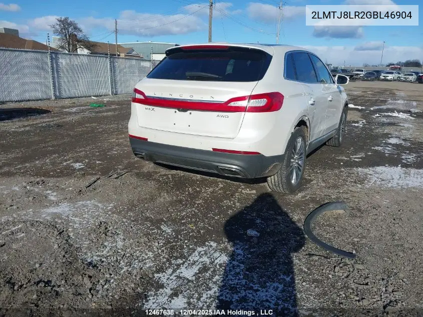 2LMTJ8LR2GBL46904 2016 Lincoln Mkx