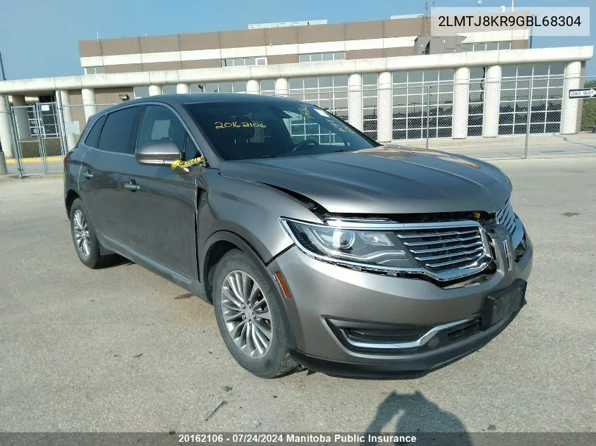 2016 Lincoln Mkx VIN: 2LMTJ8KR9GBL68304 Lot: 20162106