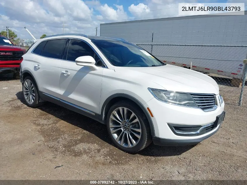 2LMTJ6LR9GBL43793 2016 Lincoln Mkx Reserve