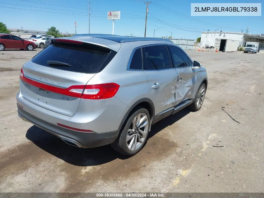 2016 Lincoln Mkx Reserve VIN: 2LMPJ8LR4GBL79338 Lot: 39305860