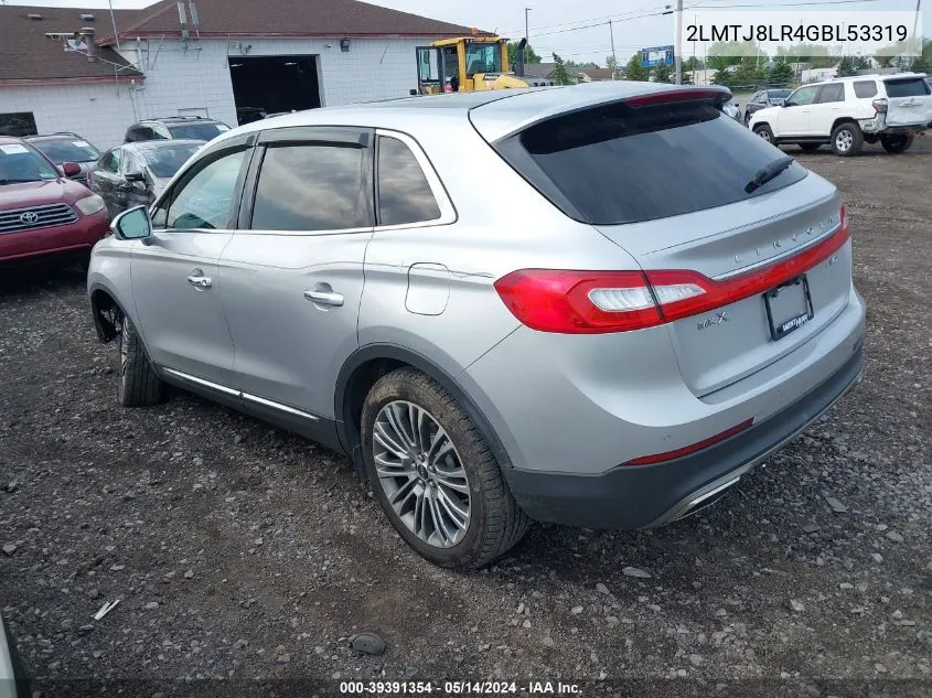 2LMTJ8LR4GBL53319 2016 Lincoln Mkx Reserve