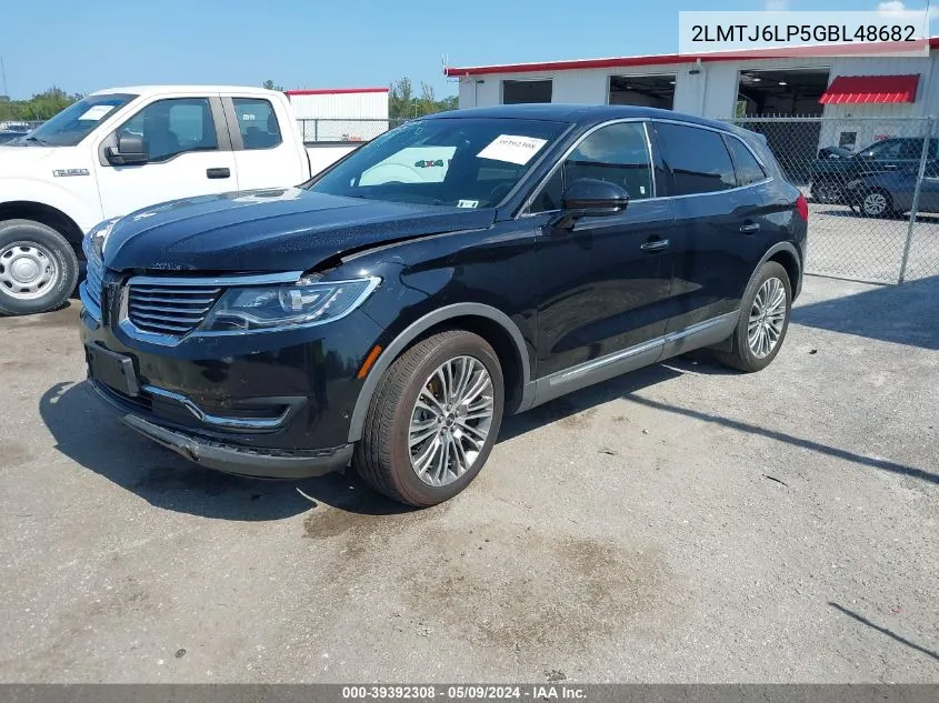 2016 Lincoln Mkx Reserve VIN: 2LMTJ6LP5GBL48682 Lot: 39392308