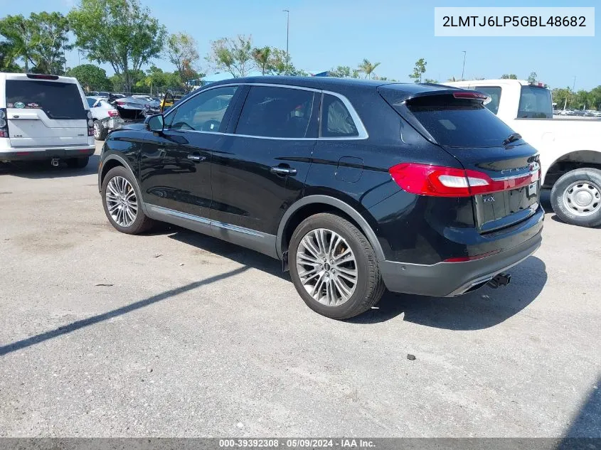 2LMTJ6LP5GBL48682 2016 Lincoln Mkx Reserve