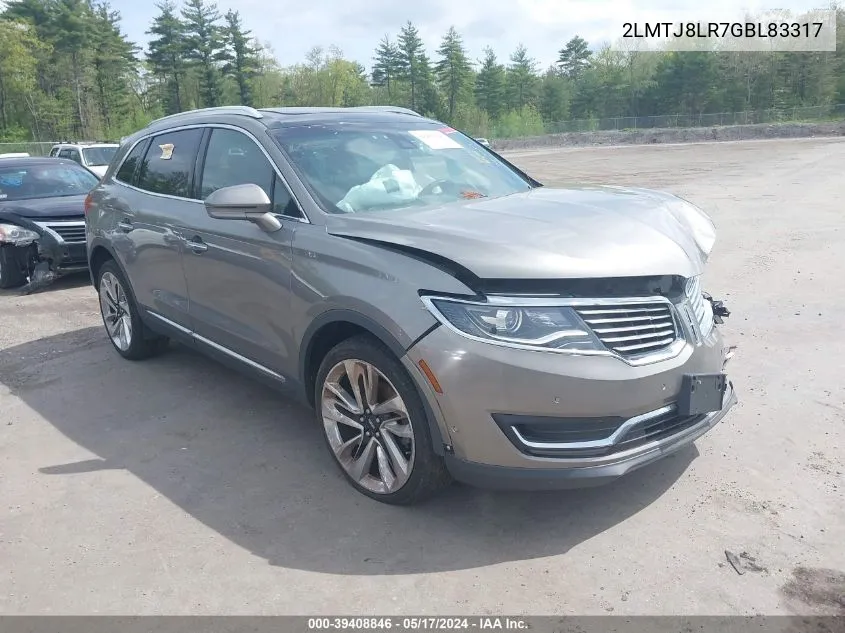 2LMTJ8LR7GBL83317 2016 Lincoln Mkx Reserve