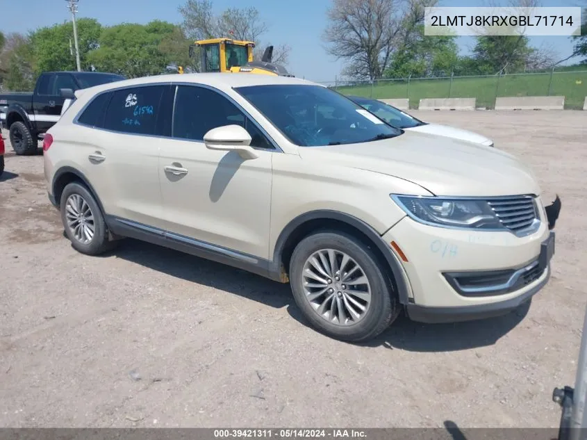 2LMTJ8KRXGBL71714 2016 Lincoln Mkx Select