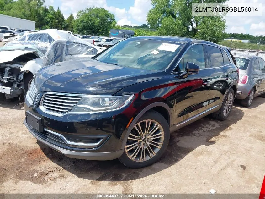 2LMTJ8LR8GBL56014 2016 Lincoln Mkx Reserve