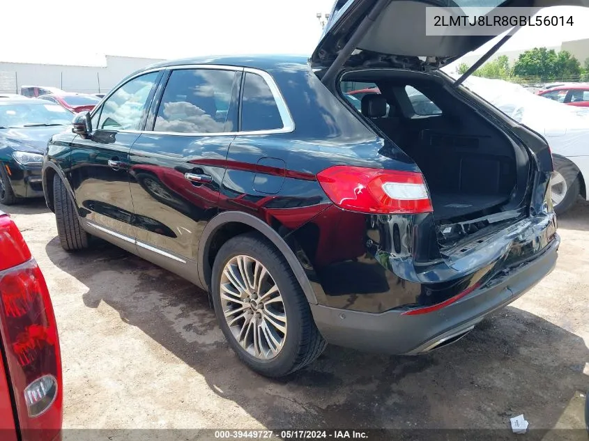 2016 Lincoln Mkx Reserve VIN: 2LMTJ8LR8GBL56014 Lot: 39449727