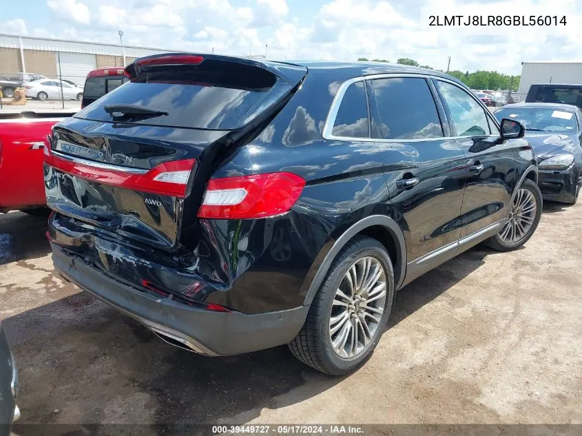 2LMTJ8LR8GBL56014 2016 Lincoln Mkx Reserve