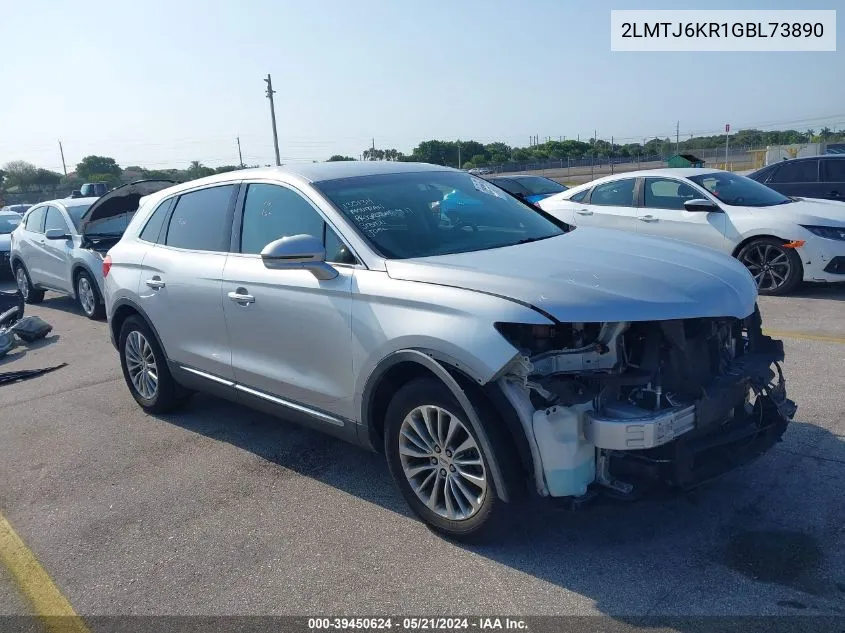 2016 Lincoln Mkx Select VIN: 2LMTJ6KR1GBL73890 Lot: 39450624