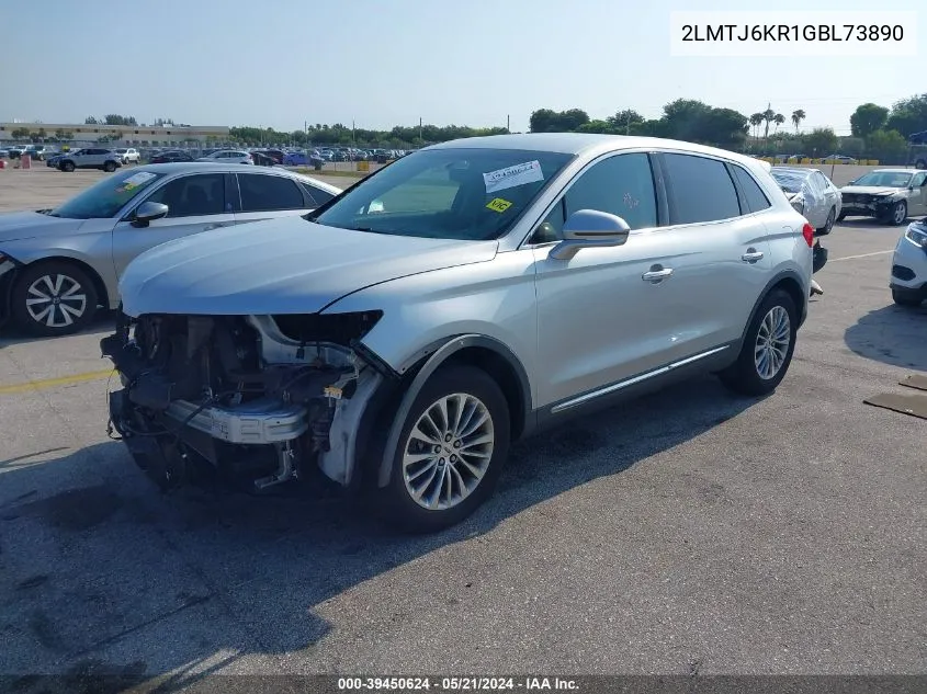 2016 Lincoln Mkx Select VIN: 2LMTJ6KR1GBL73890 Lot: 39450624