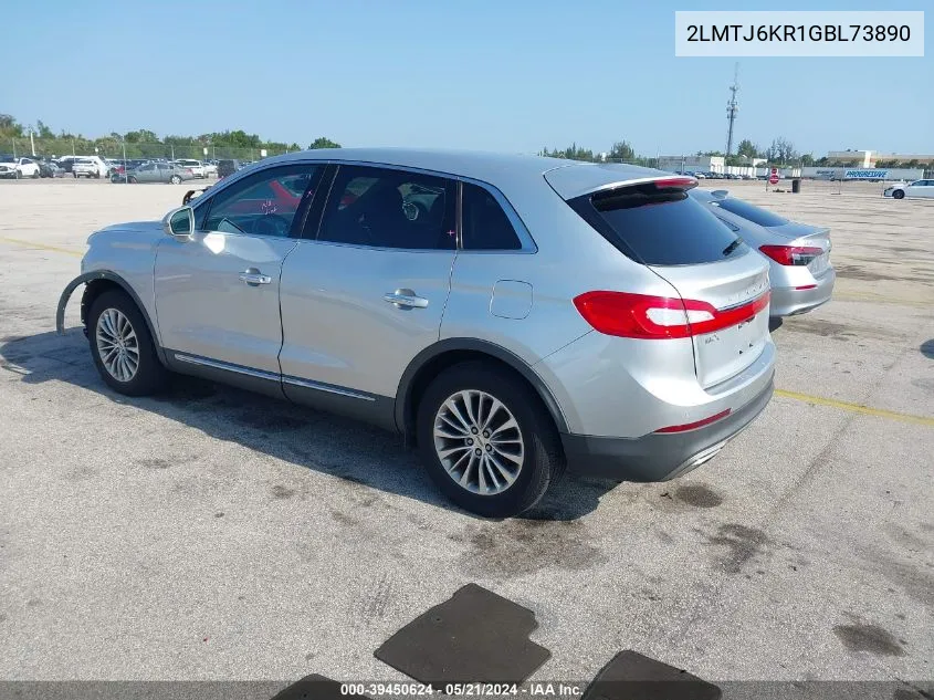 2LMTJ6KR1GBL73890 2016 Lincoln Mkx Select