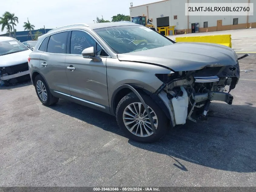 2LMTJ6LRXGBL62760 2016 Lincoln Mkx Reserve