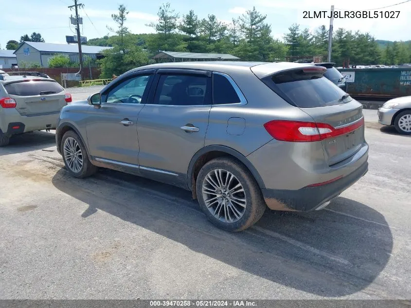 2LMTJ8LR3GBL51027 2016 Lincoln Mkx Reserve