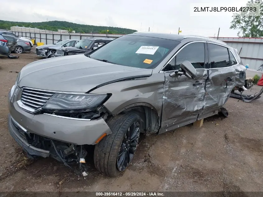 2LMTJ8LP9GBL42783 2016 Lincoln Mkx Reserve