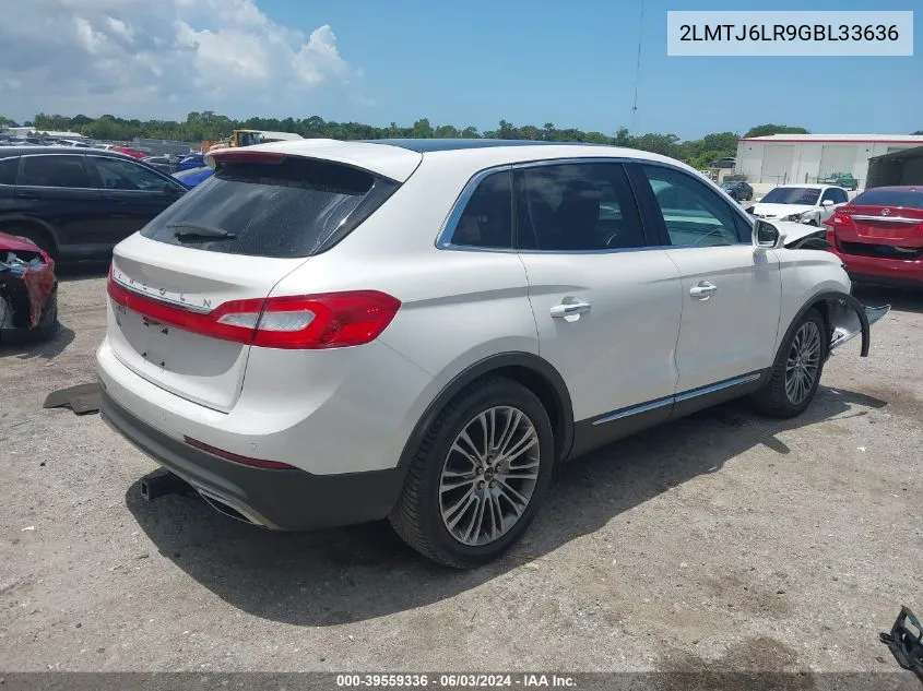 2LMTJ6LR9GBL33636 2016 Lincoln Mkx Reserve