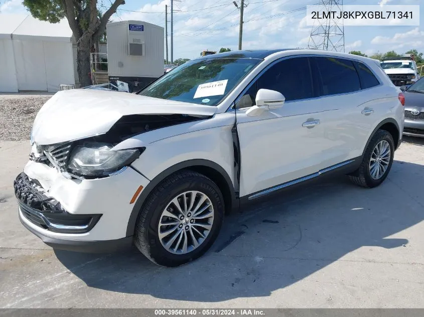 2LMTJ8KPXGBL71341 2016 Lincoln Mkx Select