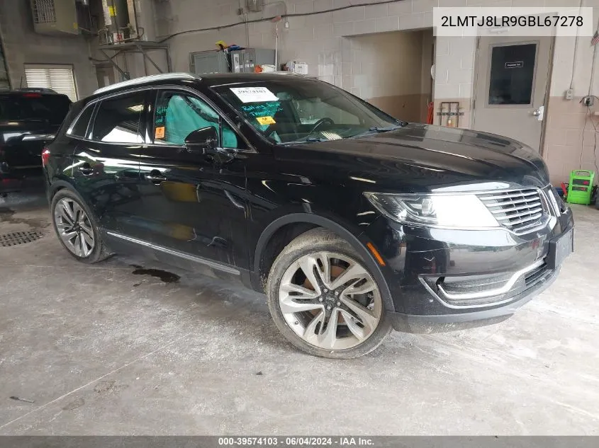 2016 Lincoln Mkx Reserve VIN: 2LMTJ8LR9GBL67278 Lot: 39574103