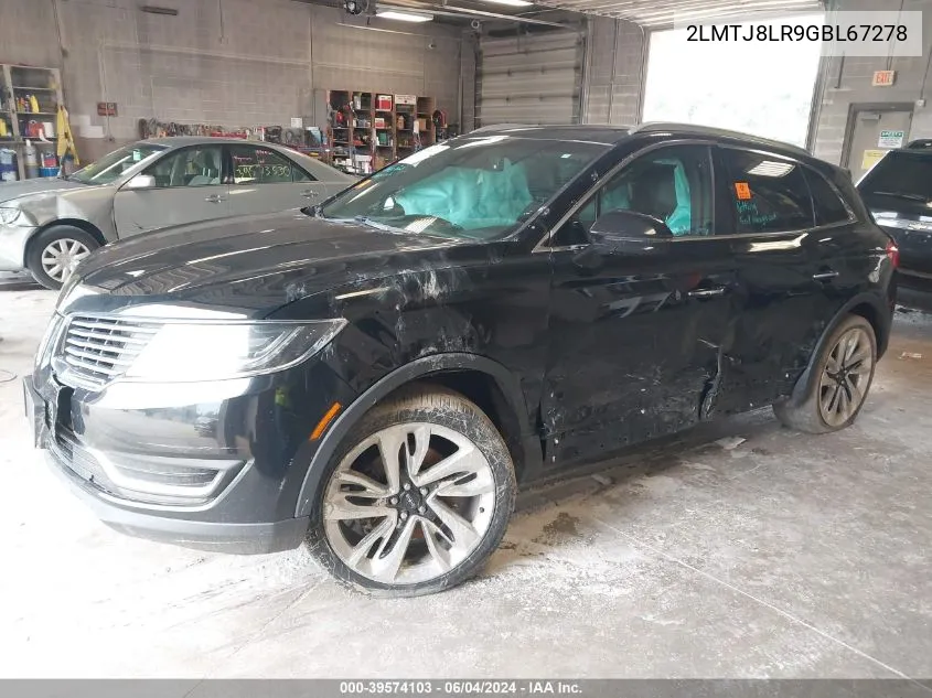 2LMTJ8LR9GBL67278 2016 Lincoln Mkx Reserve