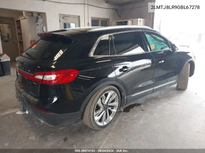 2LMTJ8LR9GBL67278 2016 Lincoln Mkx Reserve