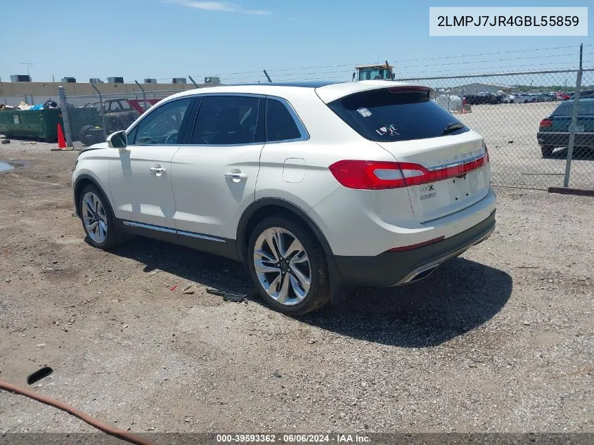 2016 Lincoln Mkx Black Label VIN: 2LMPJ7JR4GBL55859 Lot: 39593362