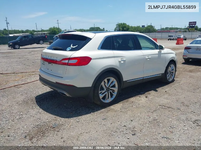 2016 Lincoln Mkx Black Label VIN: 2LMPJ7JR4GBL55859 Lot: 39593362