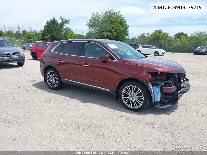 2LMTJ8LR9GBL79219 2016 Lincoln Mkx Reserve