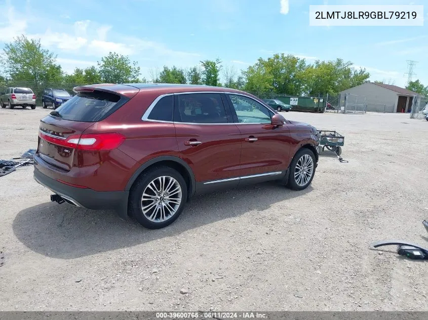 2LMTJ8LR9GBL79219 2016 Lincoln Mkx Reserve