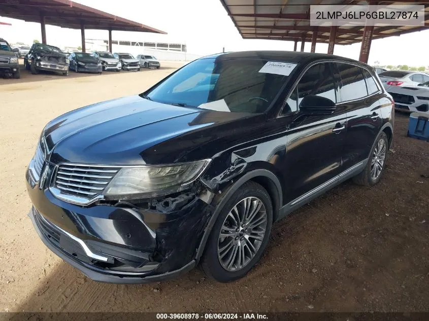 2LMPJ6LP6GBL27874 2016 Lincoln Mkx Reserve