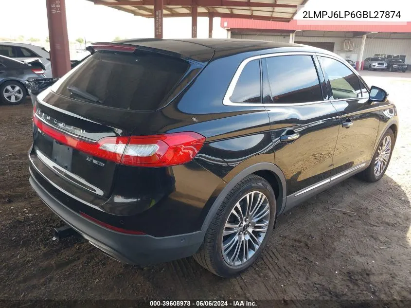 2LMPJ6LP6GBL27874 2016 Lincoln Mkx Reserve