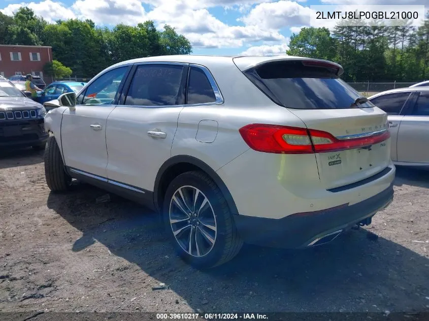 2LMTJ8LP0GBL21000 2016 Lincoln Mkx Reserve